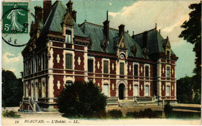 Carte postale ancienne Beauvais - L'Eveche à Beauvais