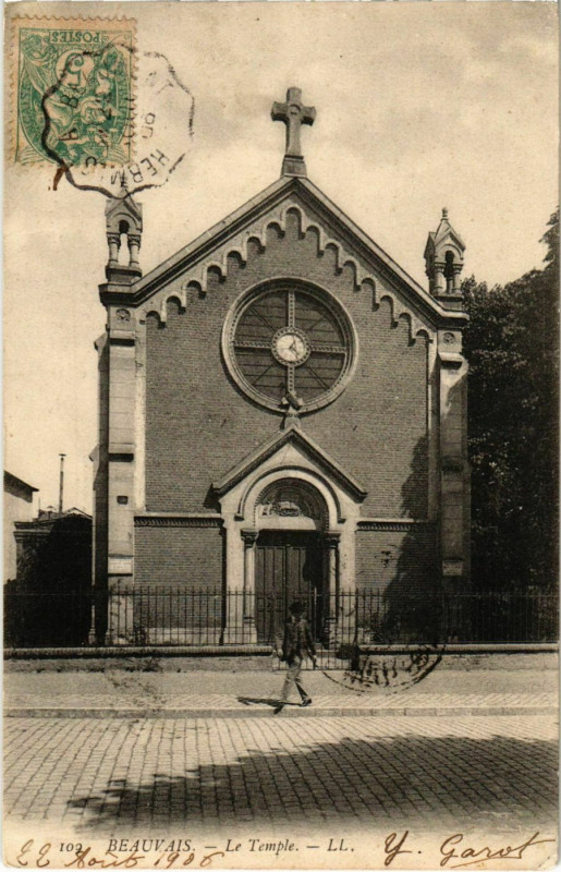 Carte postale ancienne Beauvais - Le Temple à Beauvais