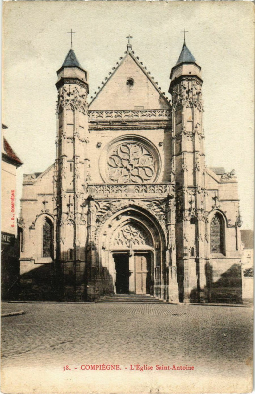 Carte postale ancienne Compiegne - L'Eglise Saint-Antoine à Compiègne