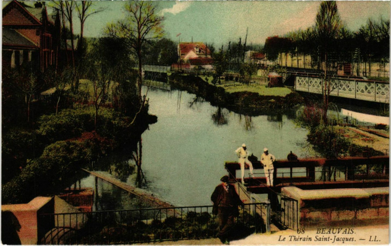 Carte postale ancienne Beauvais - Le Therain Saint-Jacques à Beauvais