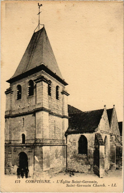 Carte postale ancienne Compiegne - L'Eglise Saint-Germain à Compiègne