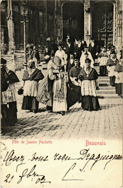 Carte postale ancienne Beauvais - Fete de Jeanne Hachette à Beauvais