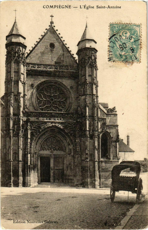 Carte postale ancienne Compiegne - L'Eglise Saint-Antoine à Compiègne