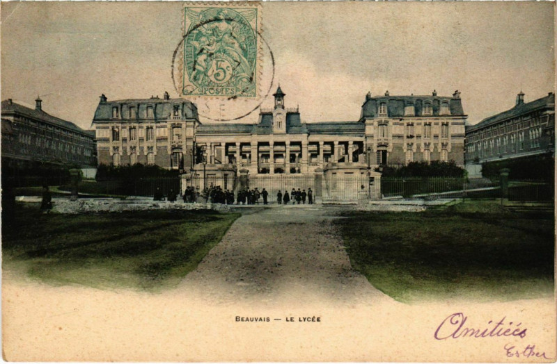 Carte postale ancienne Beauvais - Le Lycee à Beauvais