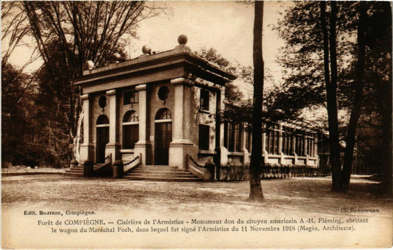 Carte postale ancienne Compiegne - Foret de Compiegne - Clairiere de l'Armistice à Compiègne