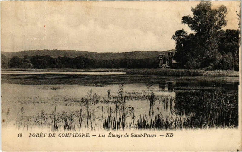 Carte postale ancienne Compiegne - Foret de Compiegne - Les Etangs de Saint-Pierre à Compiègne