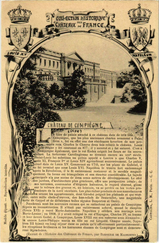 Carte postale ancienne Compiegne - Chateau de Compiegne à Compiègne