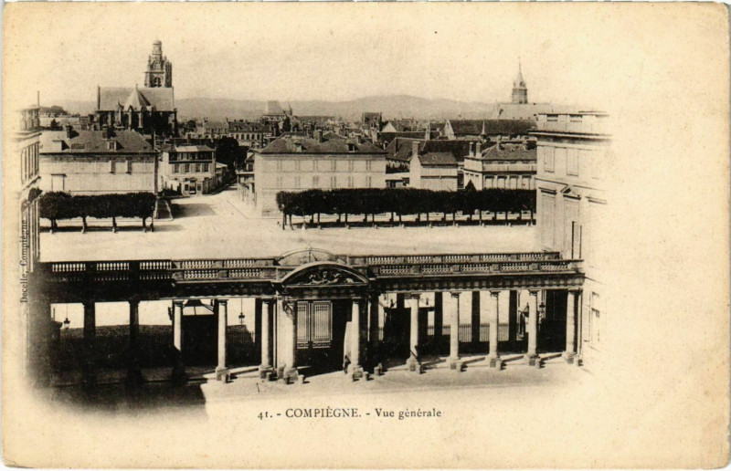 Carte postale ancienne Compiegne - Vue Generale à Compiègne