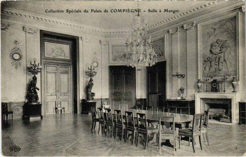 Carte postale ancienne Compiegne - Palais de Compiegne - Salle a Manger à Compiègne