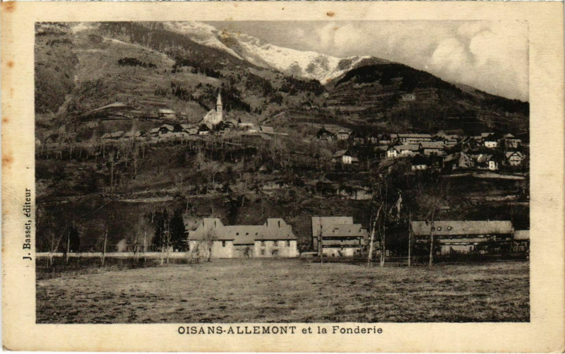 Carte postale ancienne Oisans Allemont et la Fonderie France