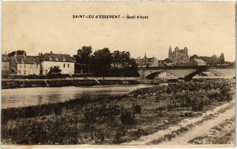 Carte postale ancienne Saint leu d'Esserent- Quai d'aval France à Saint-Leu-d'Esserent