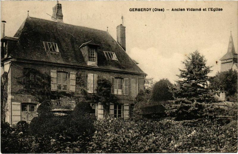 Carte postale ancienne Gerberoy- Ancien Vidame et l'Eglise France à Gerberoy