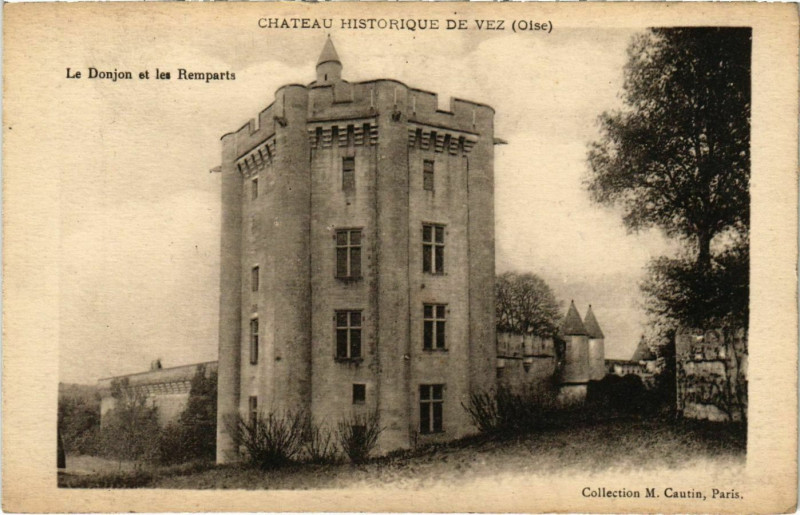 Carte postale ancienne Chateau Historique de Vez France à Vez