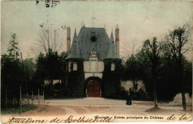 Carte postale ancienne Gouvieux- Entree principale du Chateau France à Gouvieux