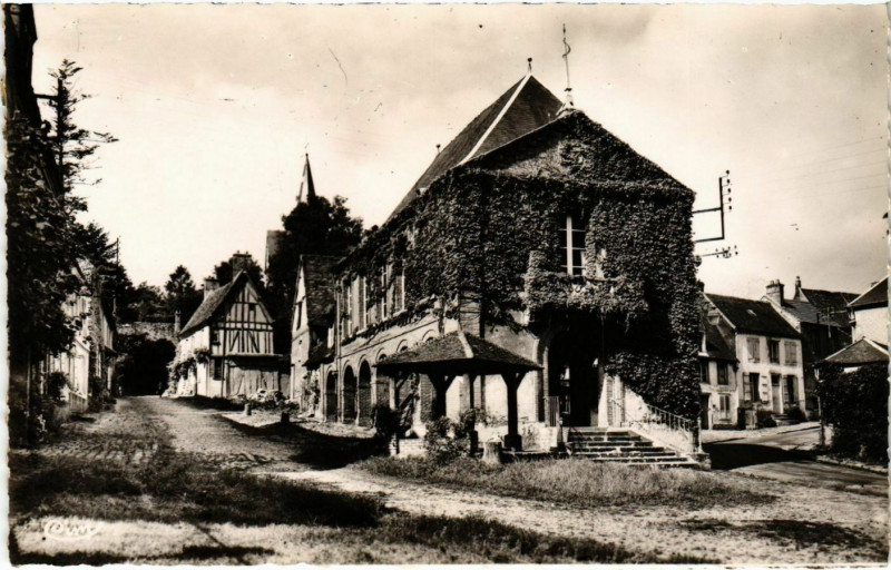 Carte postale ancienne Gerberoy- Ancienne place du Marche France à Gerberoy