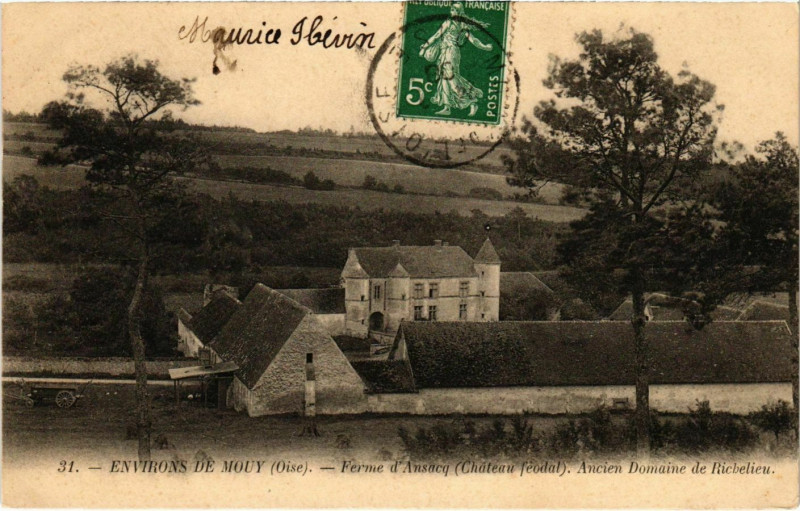 Carte postale ancienne Ferme d'Ansacq, Ancien Domaine de Richelieu France à Ansacq