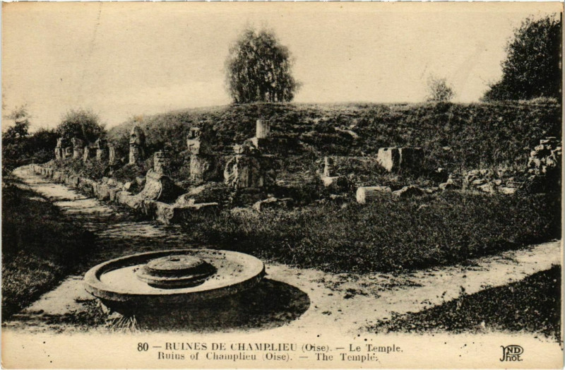 Carte postale ancienne Ruines de Champlieu, Le Temple France