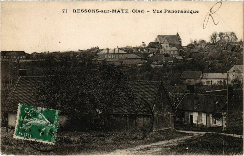 Carte postale ancienne Ressons sur Matz- Vue panoramique France à Ressons-sur-Matz
