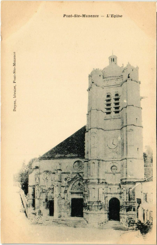 Carte postale ancienne Pont Sainte Maxence- Eglise France à Pont-Sainte-Maxence