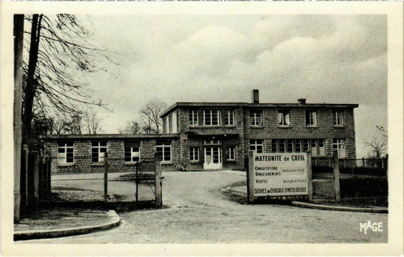 Carte postale ancienne Creil- La Maternite France à Creil