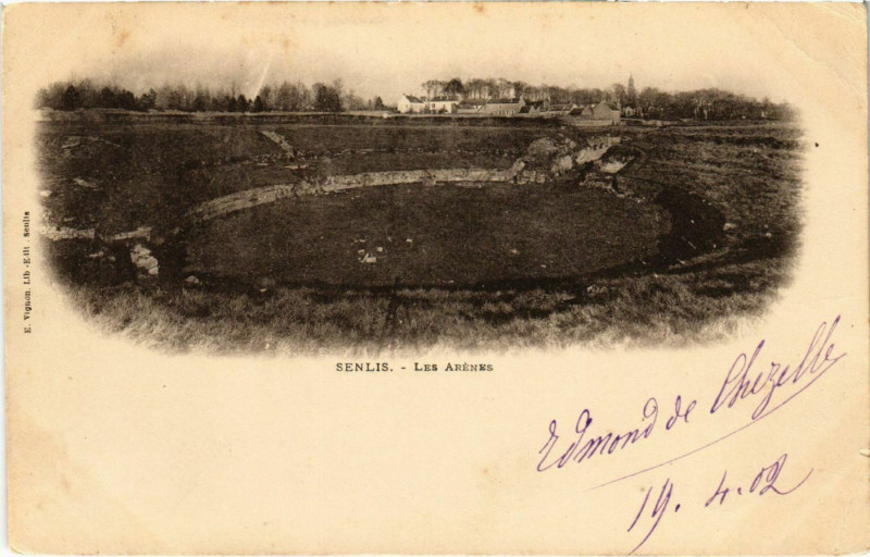 Carte postale ancienne Senlis- Les Arenes France à Senlis