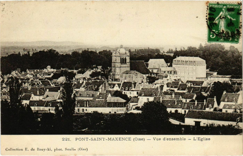 Carte postale ancienne Pont Sainte Maxence- Eglise France à Pont-Sainte-Maxence