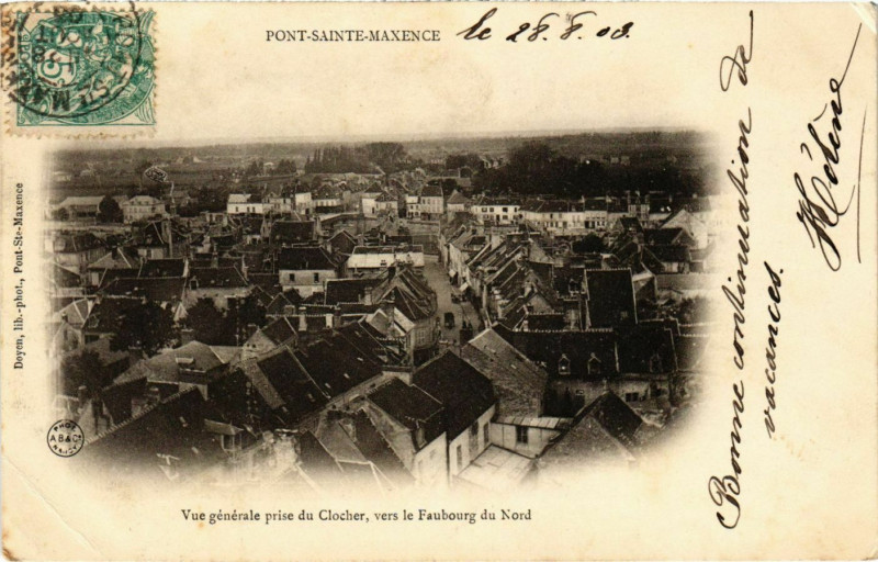 Carte postale ancienne Pont Sainte Maxence- vue generale France à Pont-Sainte-Maxence