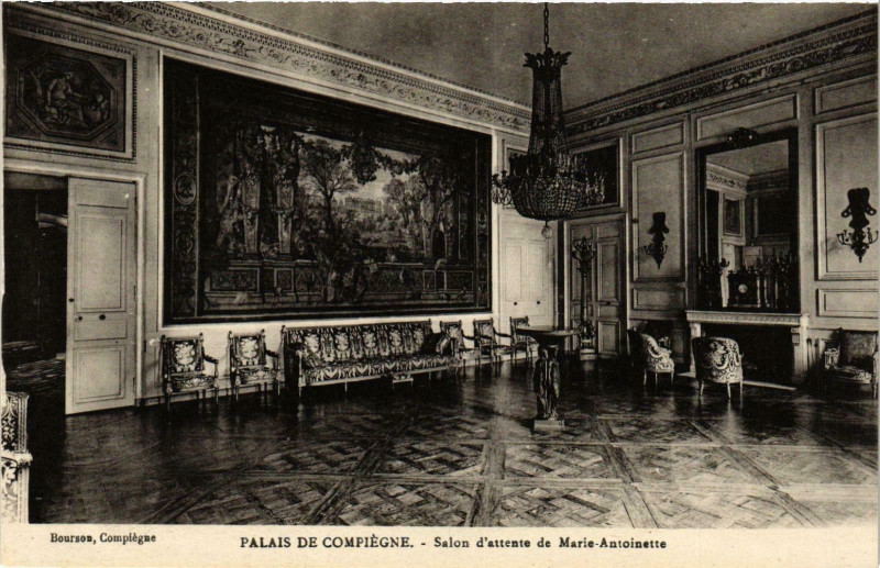 Carte postale ancienne Compiegne- Le Palais, Salon de Marie Antoinette France à Compiègne