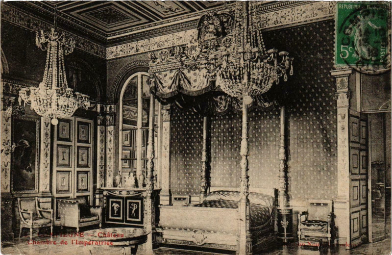 Carte postale ancienne Compiegne- Chatea, Chambre de l'Imperatrice France à Compiègne