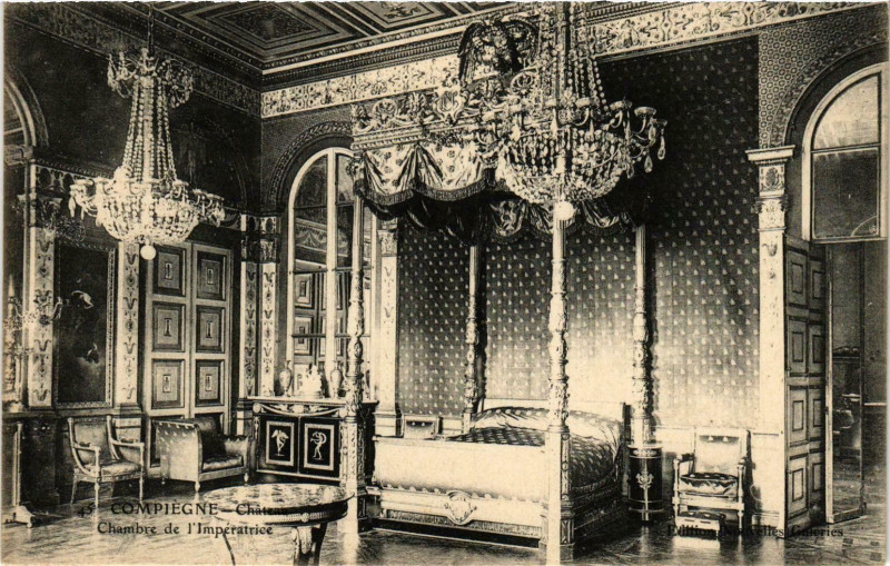 Carte postale ancienne Compiegne- Chateau, Chambre de l'Impeatrice France à Compiègne