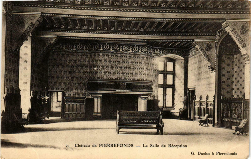 Carte postale ancienne Compiegne- Chateau, La Salle de reception France à Compiègne