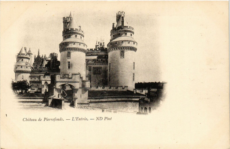 Carte postale ancienne Compiegne- Le Chateau, entree France à Compiègne