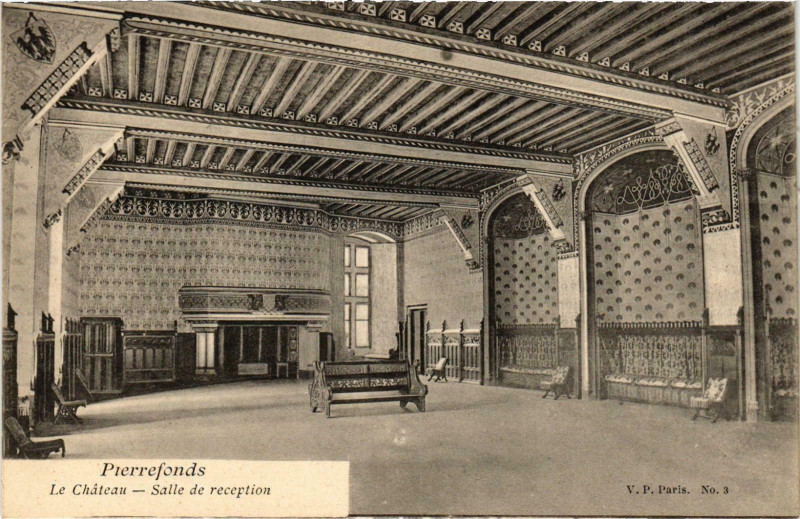 Carte postale ancienne Compiegne- Le Chateau, Salle de reception France à Compiègne