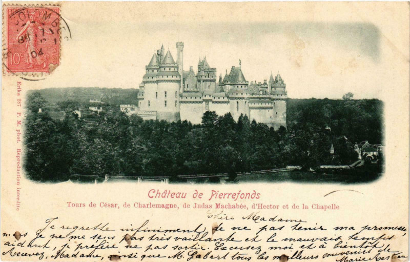 Carte postale ancienne Compiegne- Le Chateau France à Compiègne