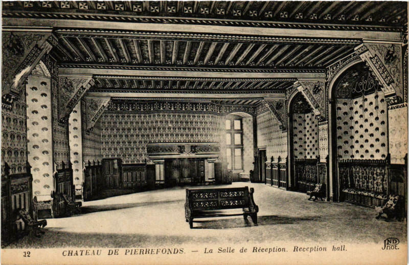 Carte postale ancienne Compiegne- Le Chateau, La salle de reception France à Compiègne