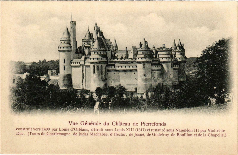 Carte postale ancienne Compiegne- vue generale du Chateau France à Compiègne