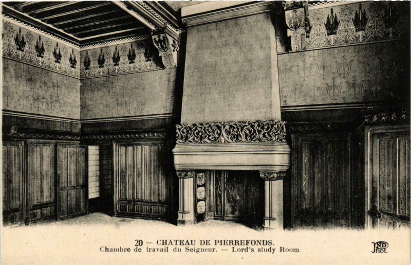 Carte postale ancienne Compiegne- Chateau, Chambre de travail du Seigneur France à Compiègne