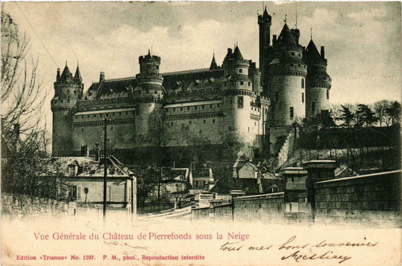 Carte postale ancienne Compiegne- vue generale du Chateau France à Compiègne