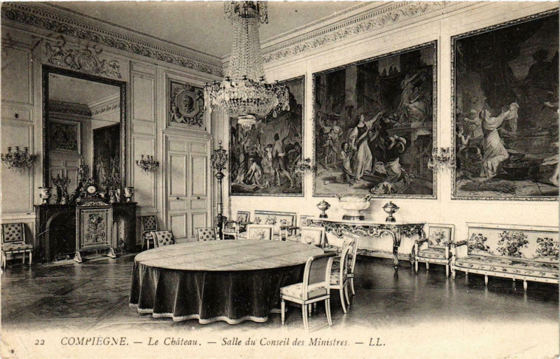 Carte postale ancienne Compiegne- Le Chateau, Salle du Conseil des Ministres France à Compiègne