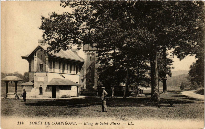 Carte postale ancienne Compiegne- La Foret, Etang deSaint-Pierre France à Compiègne