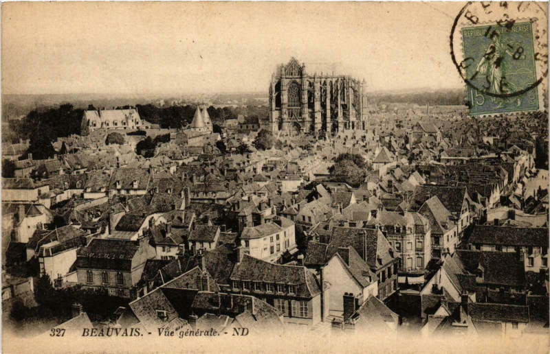 Carte postale ancienne Beauvais- vue generale France à Beauvais