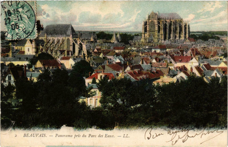 Carte postale ancienne Beauvais- Panorama France à Beauvais