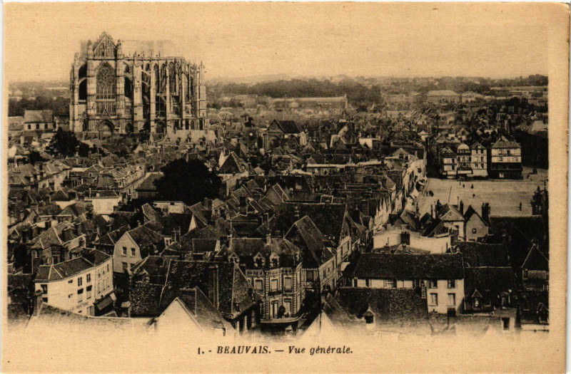Carte postale ancienne Beauvais- vue generale France à Beauvais