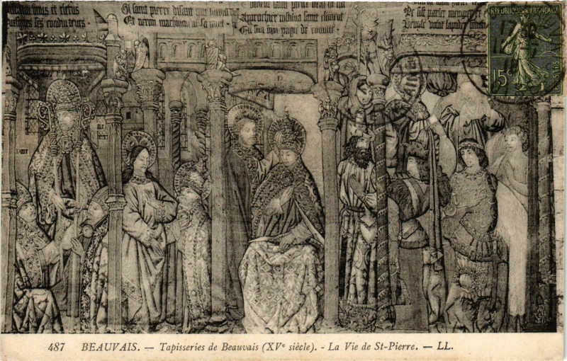 Carte postale ancienne Beauvais- Cathedrale , Tapisserie France à Beauvais
