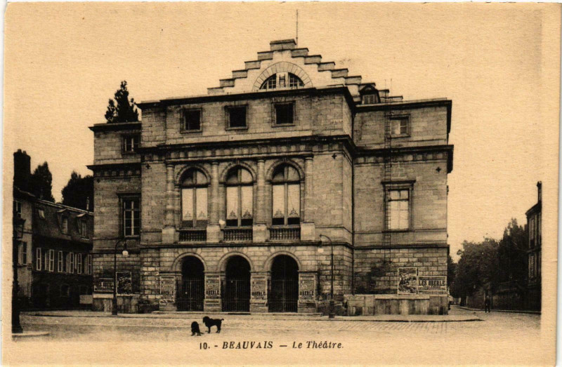 Carte postale ancienne Beauvais- Le Theatre France à Beauvais