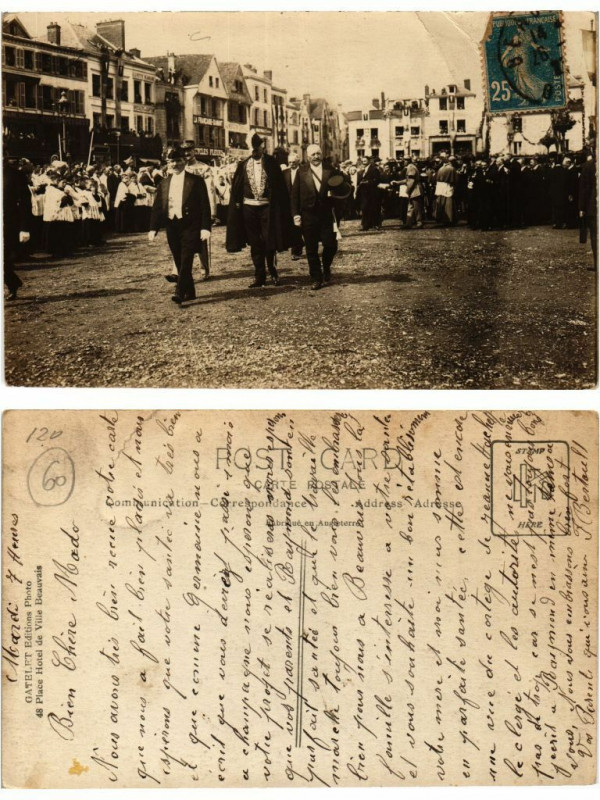 Carte postale ancienne Carte photo Beauvais à Beauvais