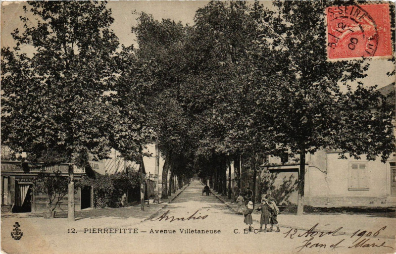 Carte postale ancienne Pierrefitte-Avenue Villetaneuse à Ville