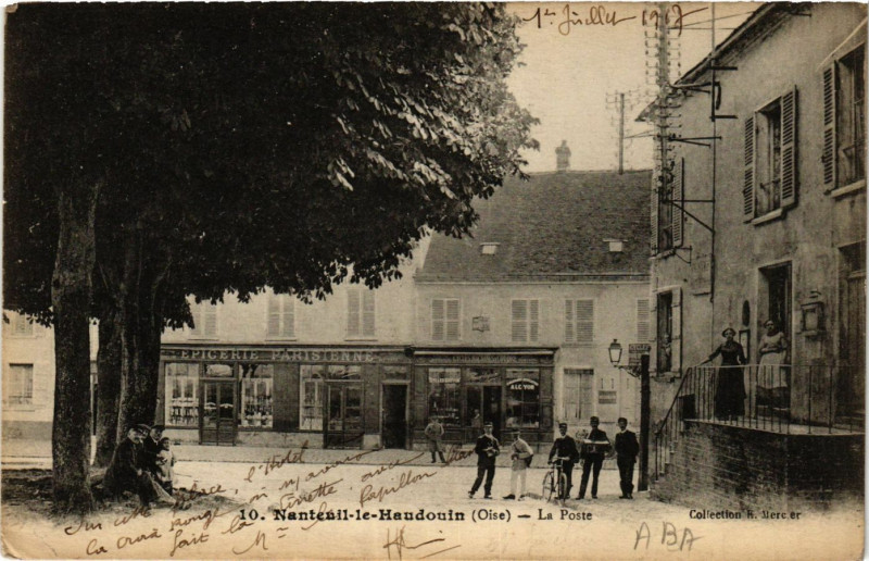 Carte postale ancienne Nanteuil le Haudouin Oise-La Poste à Nanteuil-le-Haudouin