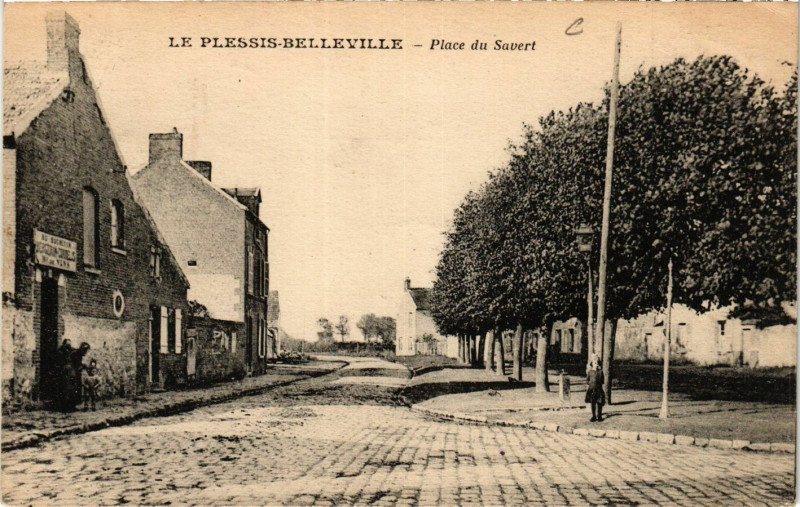 Carte postale ancienne Le Plessis-Belleville Place du Savert au Plessis-Belleville