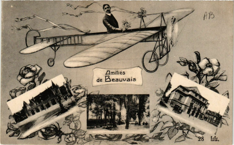 Carte postale ancienne Amitiés de Beauvais à Beauvais